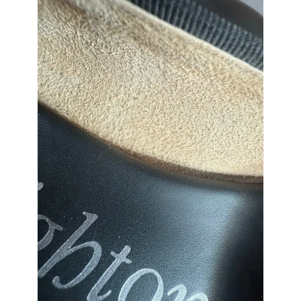 Brighton Aleta cheetah leather 9 silver logo flats Italy